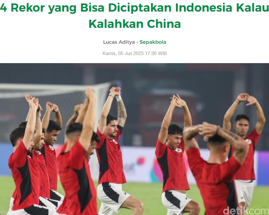 印尼媒：若擊敗中國，印尼有望成首個進(jìn)世預(yù)賽第四階段的東盟國家