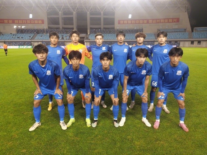青少年精英聯(lián)賽U21組晉級(jí)賽階段I組第3輪，上海申花7-0青島西海岸