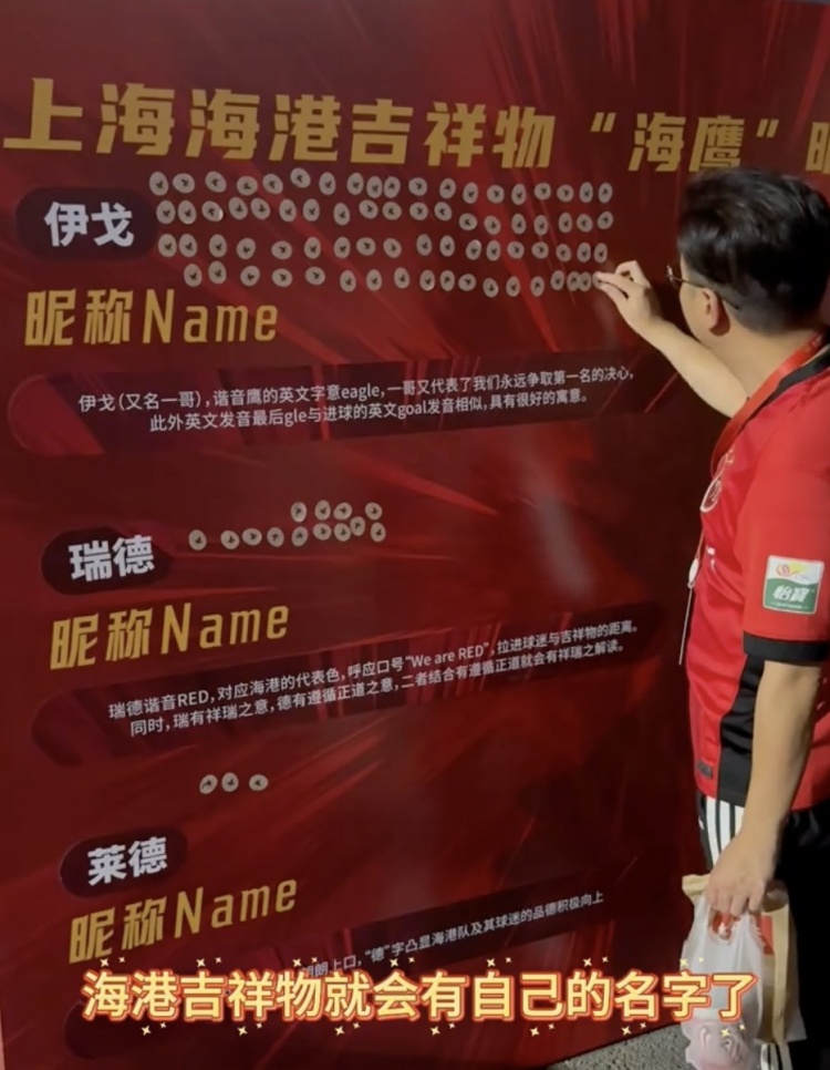 伊戈、瑞德還是萊德？海港俱樂部公布吉祥物三個名稱候選