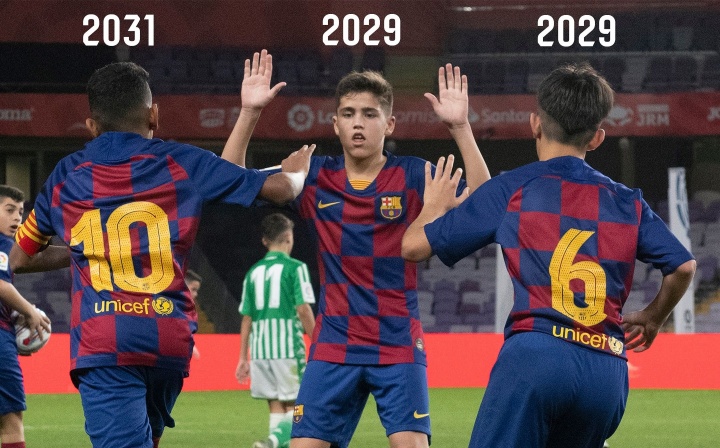 紅藍(lán)未來！拉瑪西亞18歲三杰：亞馬爾2031，庫巴西+伯納爾2029
