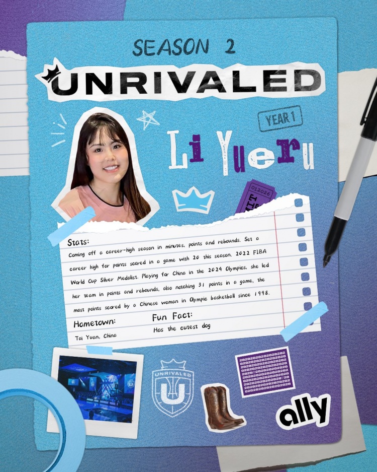 一月份開打！三人籃球聯(lián)賽Unrivaled官宣李月汝加盟！